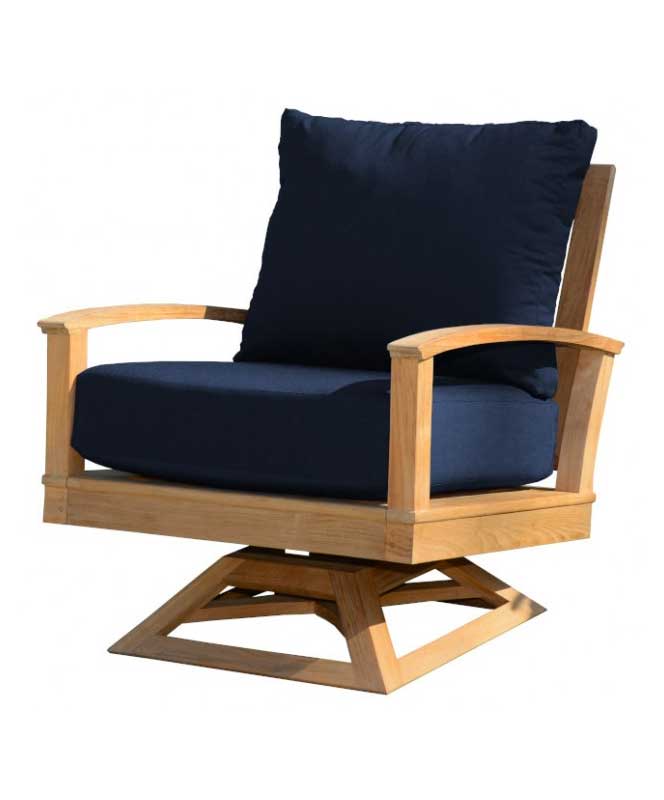 St. Lucia Teak Deep Seating Swivel Armchair- Three Birds Casual - Image 2